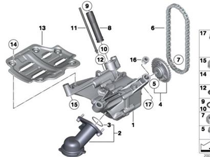 宝马760LI机油泵